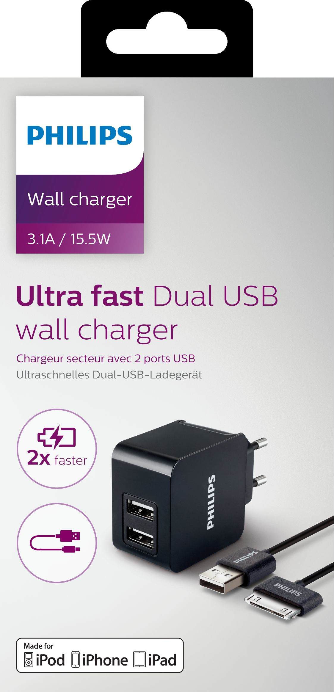 Philips iPad, iPhone and iPod Charger DLP2307I/12 – image 2