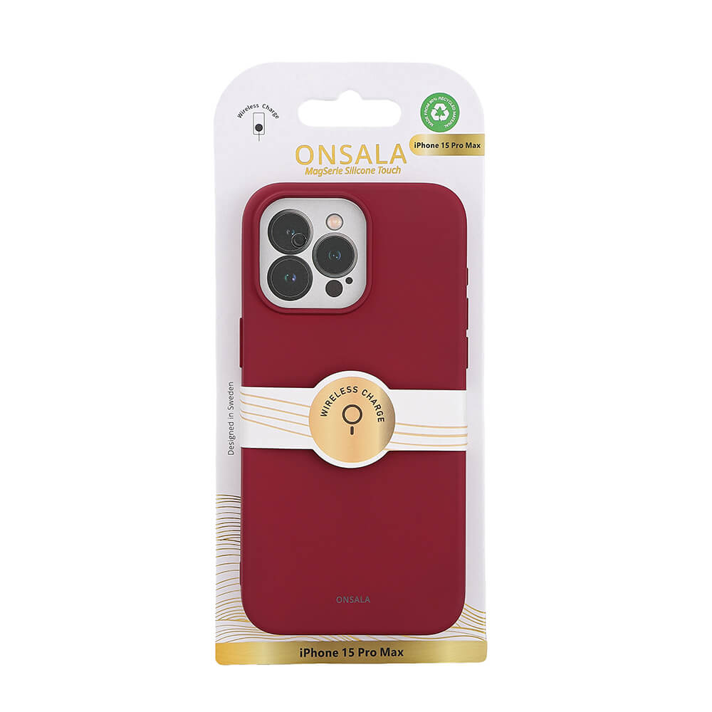 Onsala Phone Case with Silicone Feel MagSeries Deep Red - iPhone 15 Pro Max – image 2