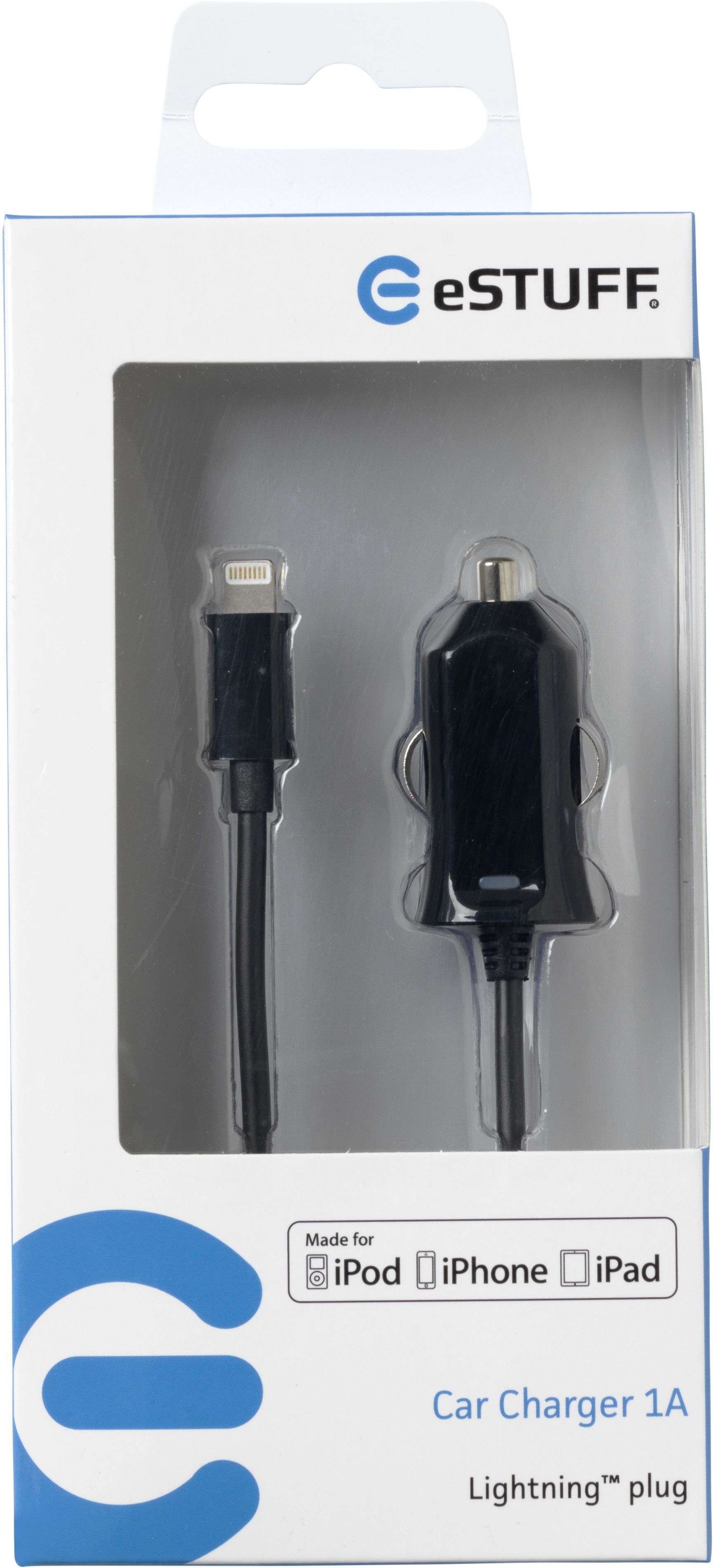 eSTUFF Car Charger MFI Lightning 1m – image 2