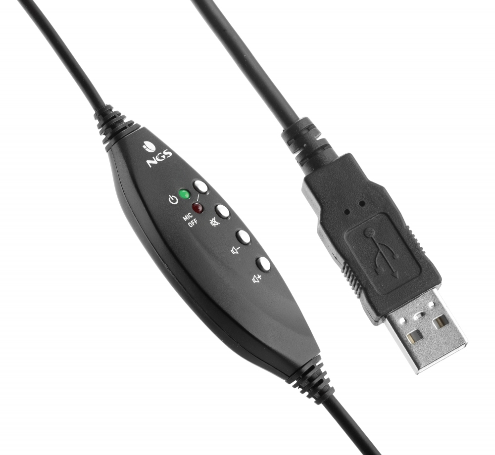 NGS Vox600USB Headset Wired Head-band Gaming Black, Red – image 8