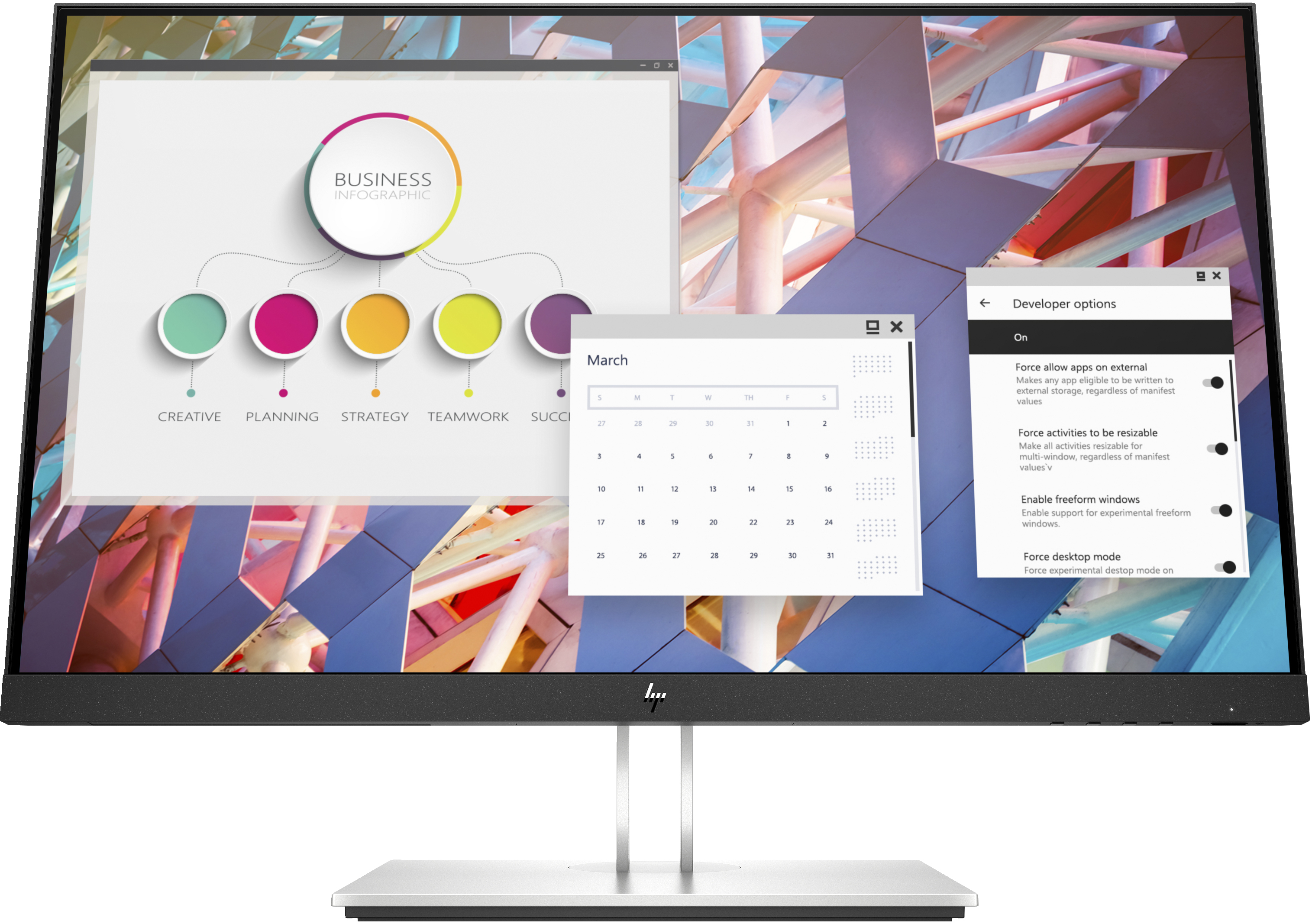 HP E24 G4 platta pc-skärmar 60,5 cm (23.8') 1920 x 1080 pixlar Full HD Silver