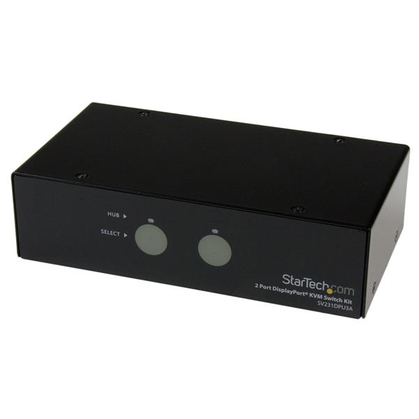 StarTech.com 2 Port SuperSpeed USB 3.0 DisplayPort KVM Switch with Audio and Cables
