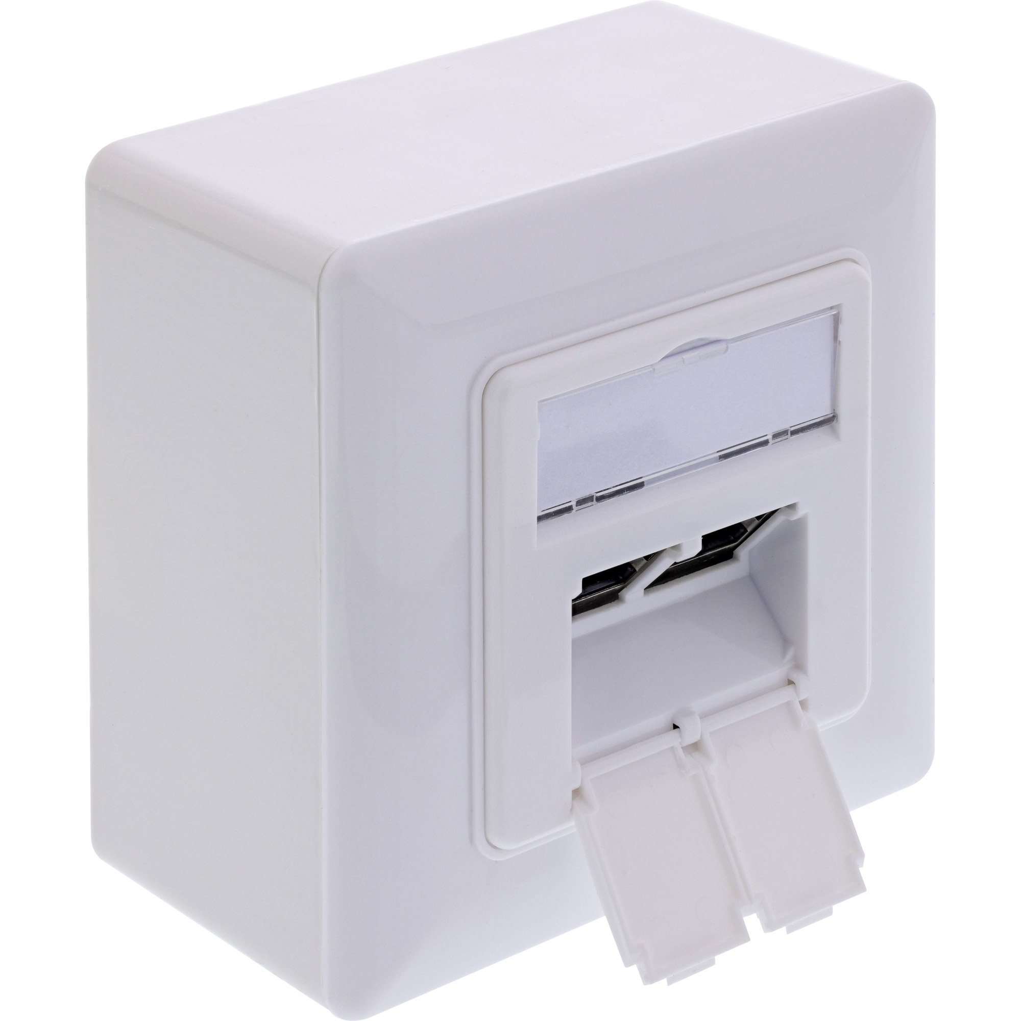 InLine 76842A presa energia 2 x RJ-45 Bianco