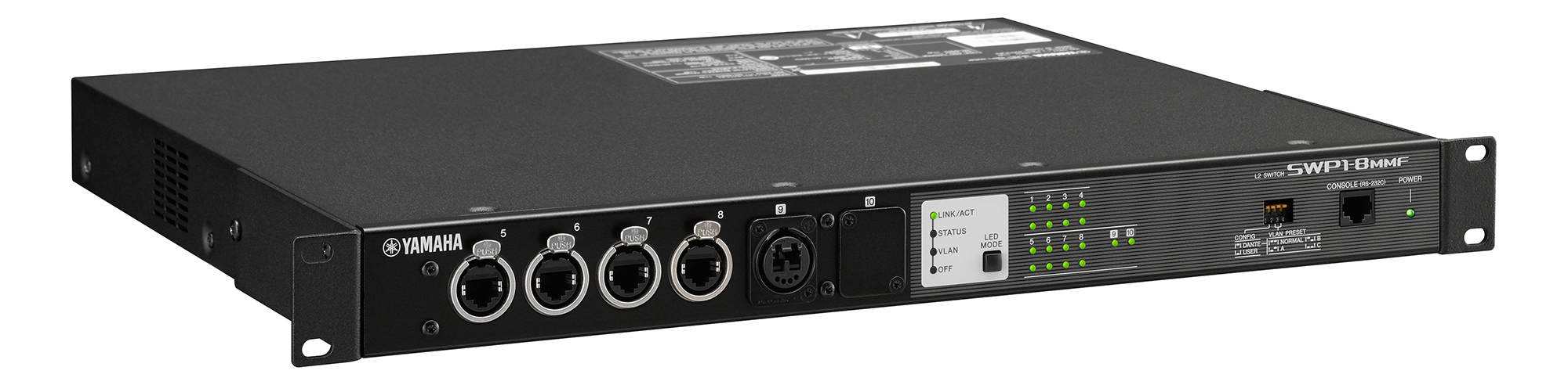 Yamaha SWP1-8MMF network switch Gigabit Ethernet (10/100/1000) Black – image 4