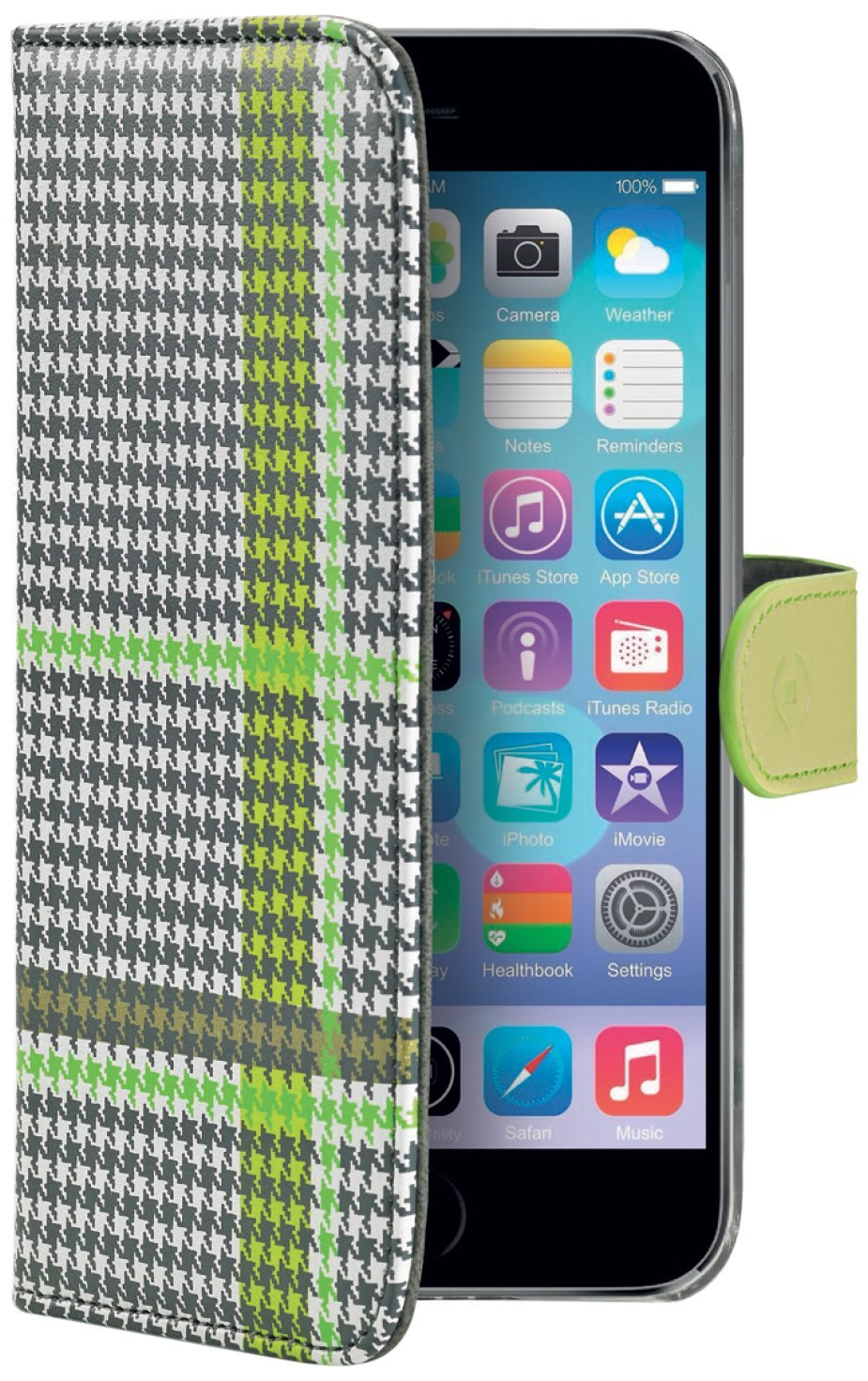 Celly 100431 mobile phone case Wallet case Green, Grey