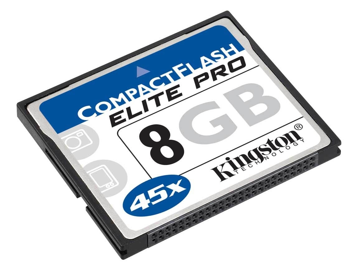 Kingston Technology 8 GB CompactFlash Elite Pro Card (SLC) (45x)
