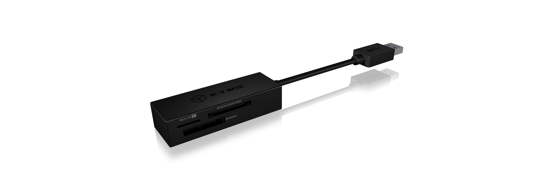 ICY BOX IB-CR300 card reader USB 3.2 Gen 1 (3.1 Gen 1) Type-A Black – image 2