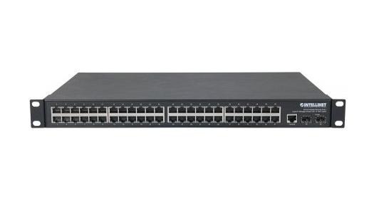 Intellinet 561112 network switch Managed L2+ Gigabit Ethernet (10/100/1000) Power over Ethernet (PoE) Black – image 1