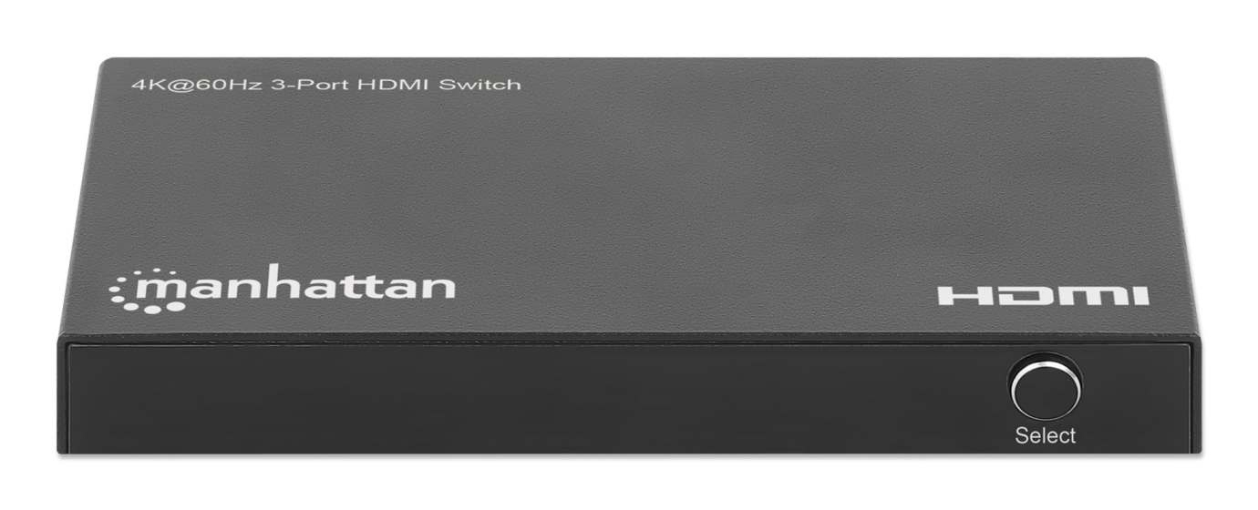 Manhattan 4K@60Hz 3-Port HDMI Switch, Switches Between Three HDMI Inputs on One HDMI Output (3x1) – image 5