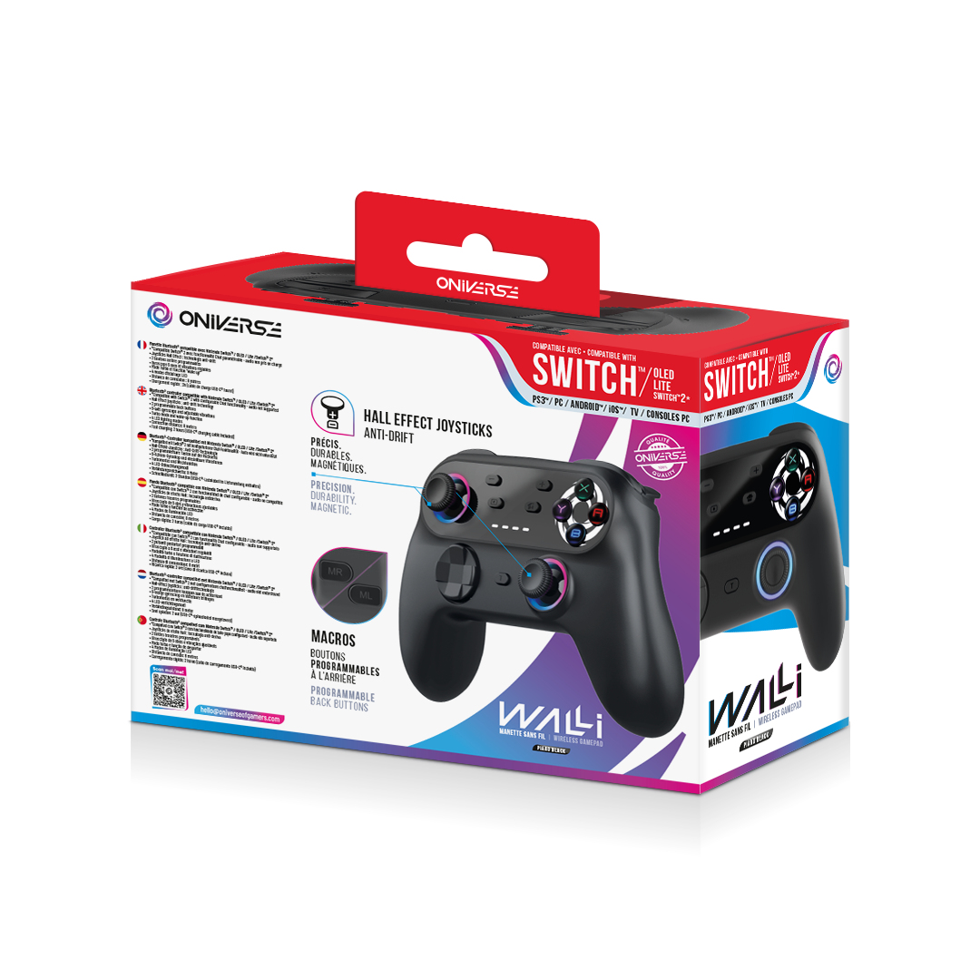 Oniverse Wireless Bluetooth controller Walli - Piano Black (Nintendo Switch / PC / Mobile) – image 6