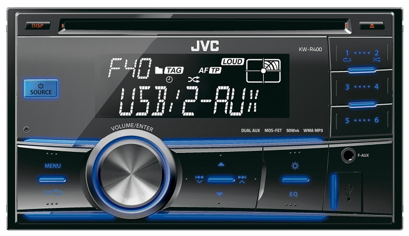 JVC KW-R400EE car media receiver Black