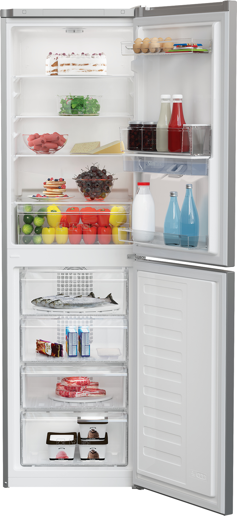 Beko CRFG3582DS Freestanding Frost Free Fridge Freezer with Water Dispenser – image 3