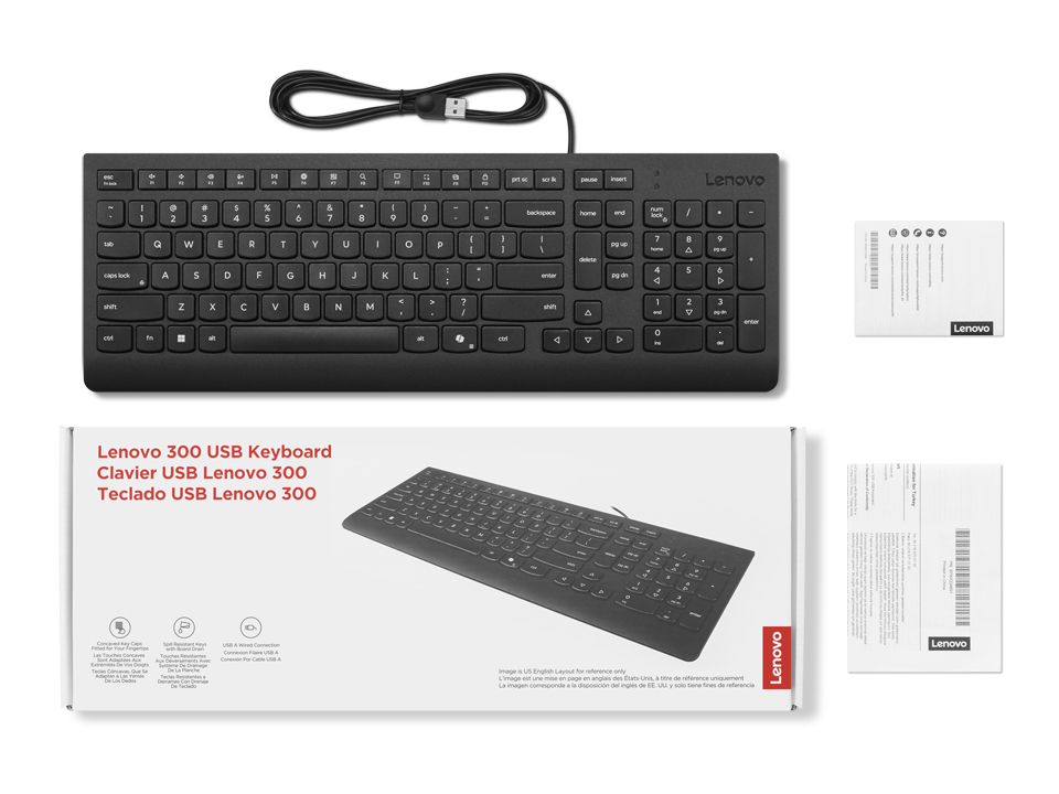 Lenovo GX30M39672 keyboard Universal USB Hebrew Black – image 3