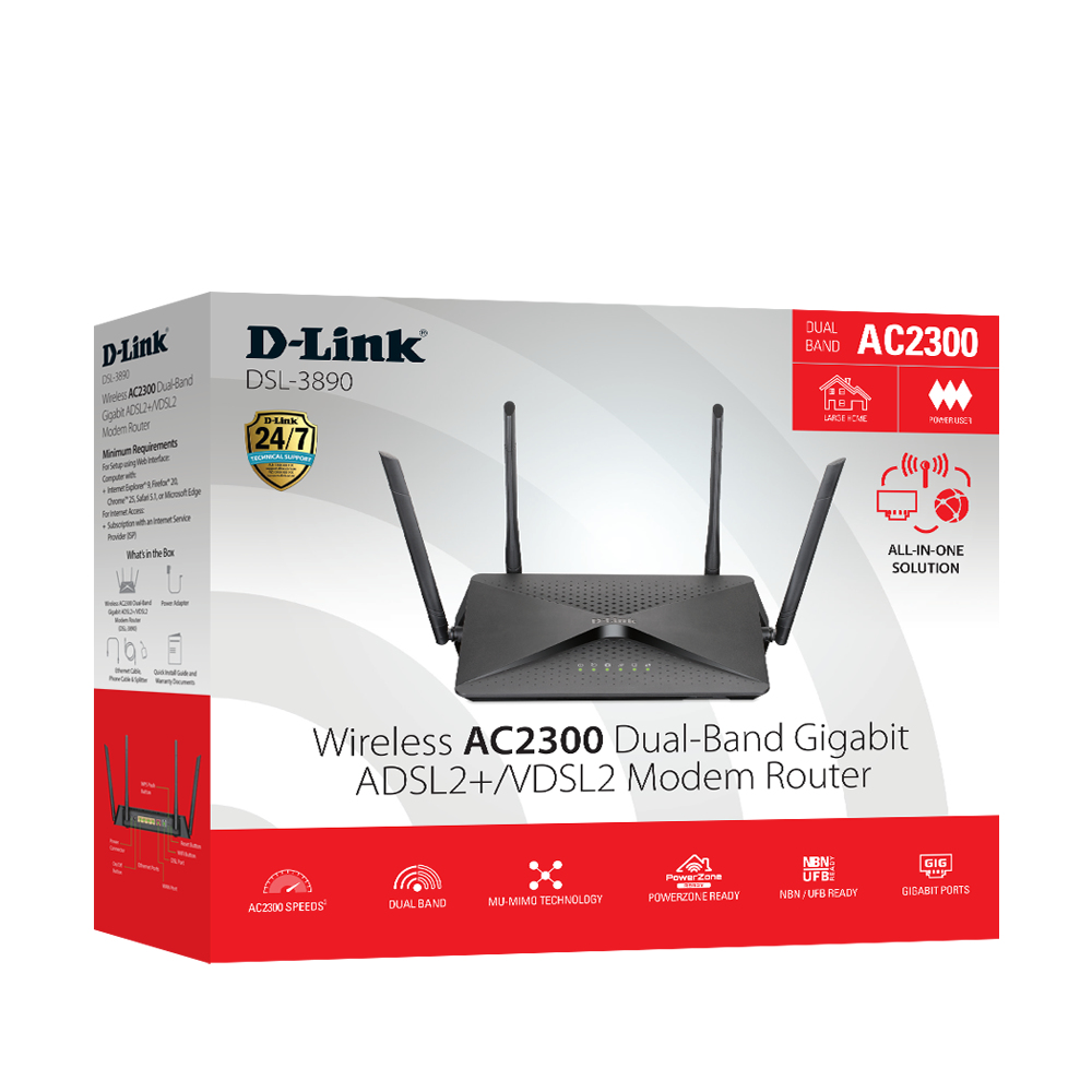 D-Link DSL-3890 wireless router Gigabit Ethernet Dual-band (2.4 GHz – image 2
