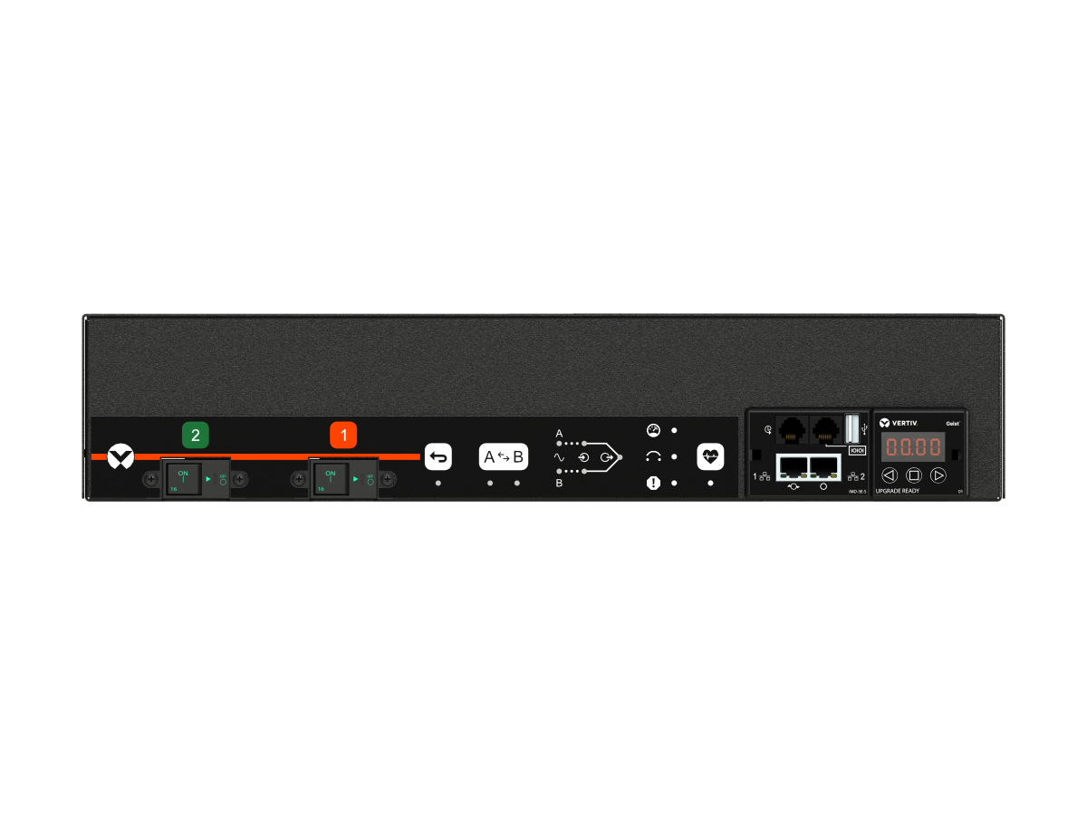 Vertiv Geist AGS3E2R6-12CF13-3PS6PS6B211-D power distribution unit (PDU) 12 AC outlet(s) 0U Black