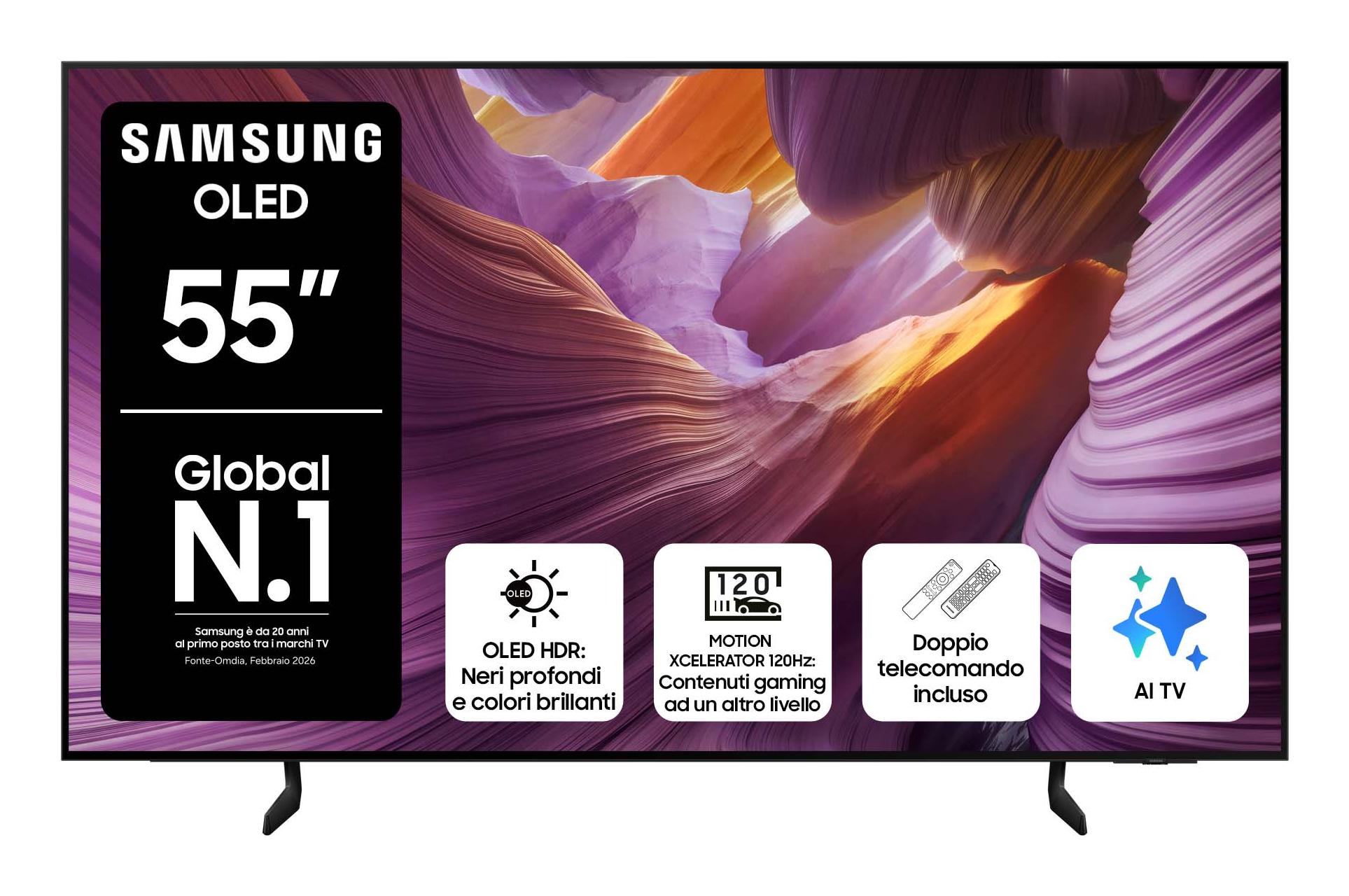 Samsung QE55S85FAU 139,7 cm (55 ) 4K Ultra HD Smart TV Wifi Noir — photo 1