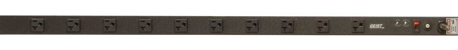 Vertiv Geist VSSA104-102S20 power distribution unit (PDU) 10 AC outlet(s) 0U Black