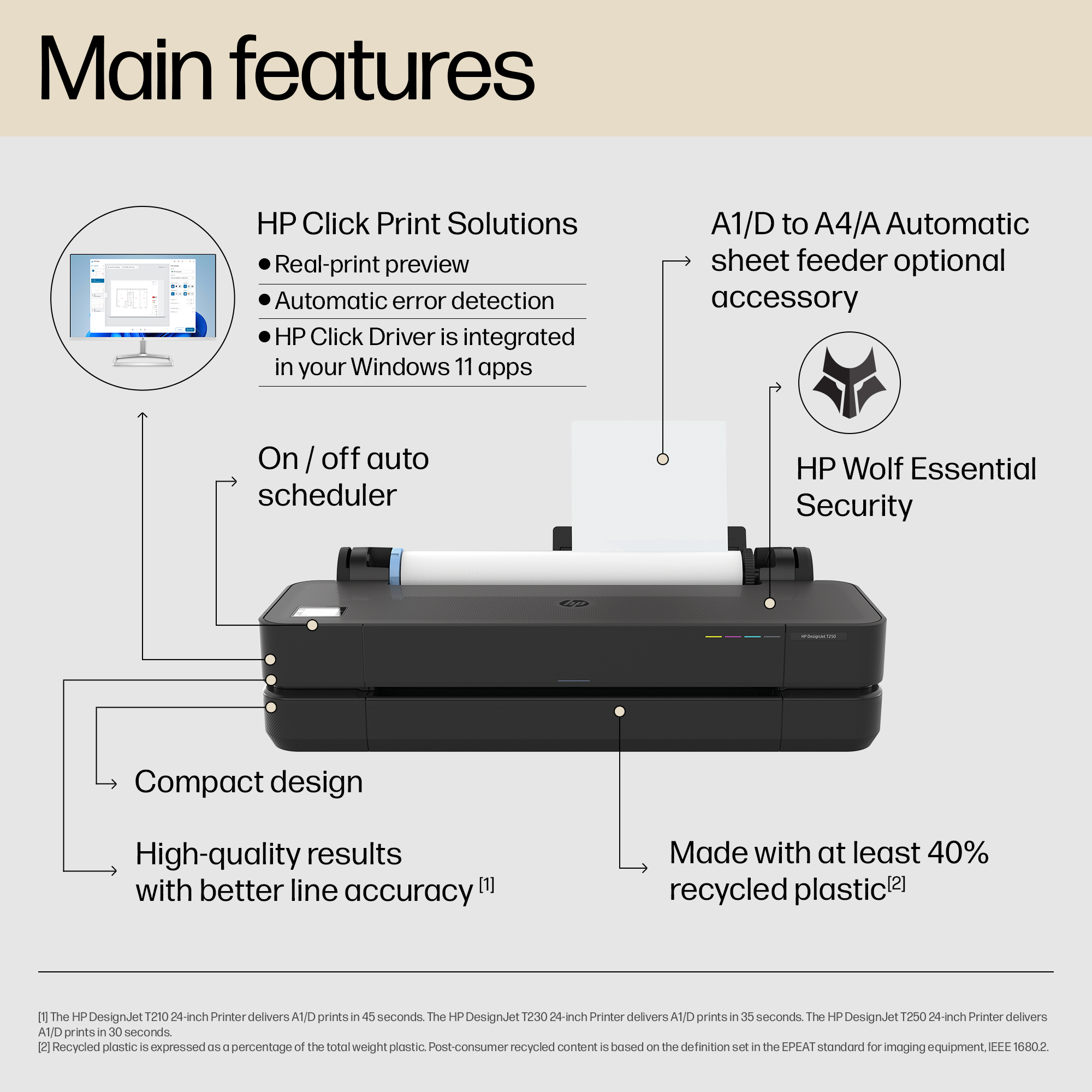 HP DesignJet T250 24-in Printer – image 6