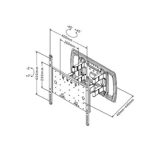 Nilox MB9697 TV mount/stand 2.13 m (84") Black – image 5