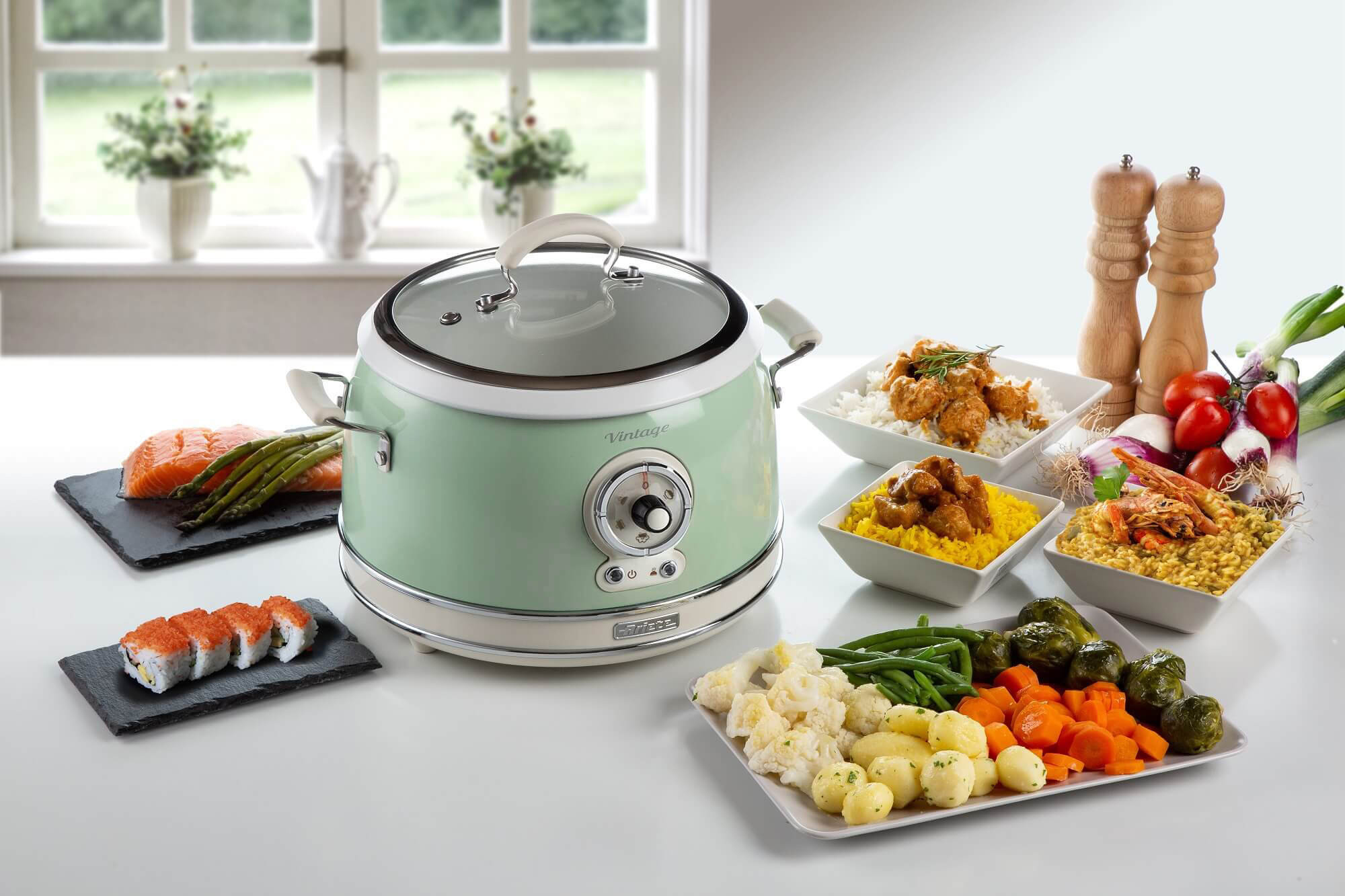 Ariete 2904 Rice Cooker - Electric Rice Cooker with ceramic bowl - Homemade Sushi - Multicooker - Vintage Line – image 2
