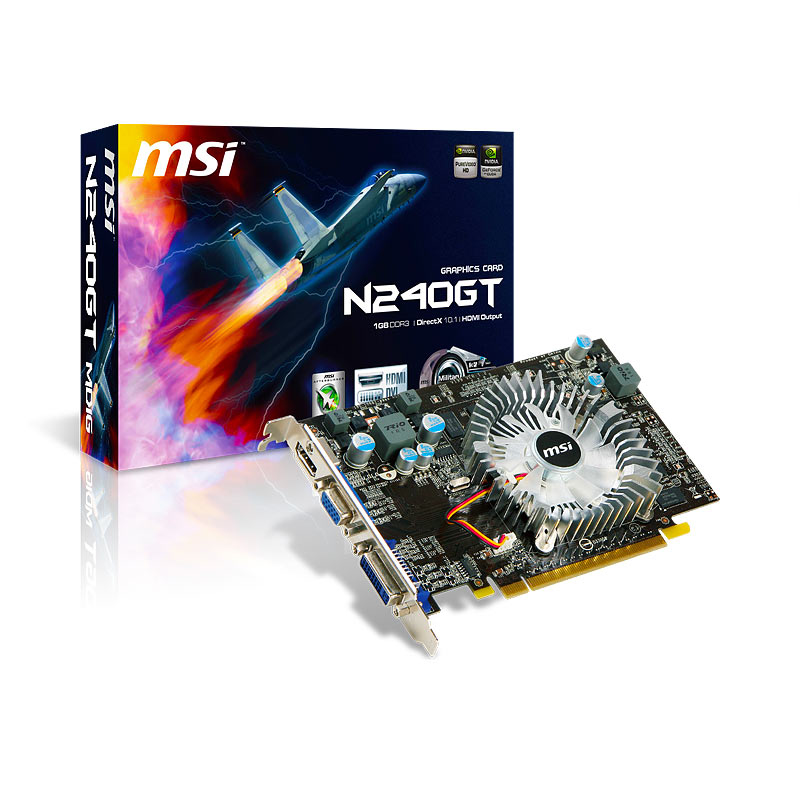 MSI N240GT-MD1G/D3 graphics card NVIDIA GeForce GT 240 GDDR3 – image 2