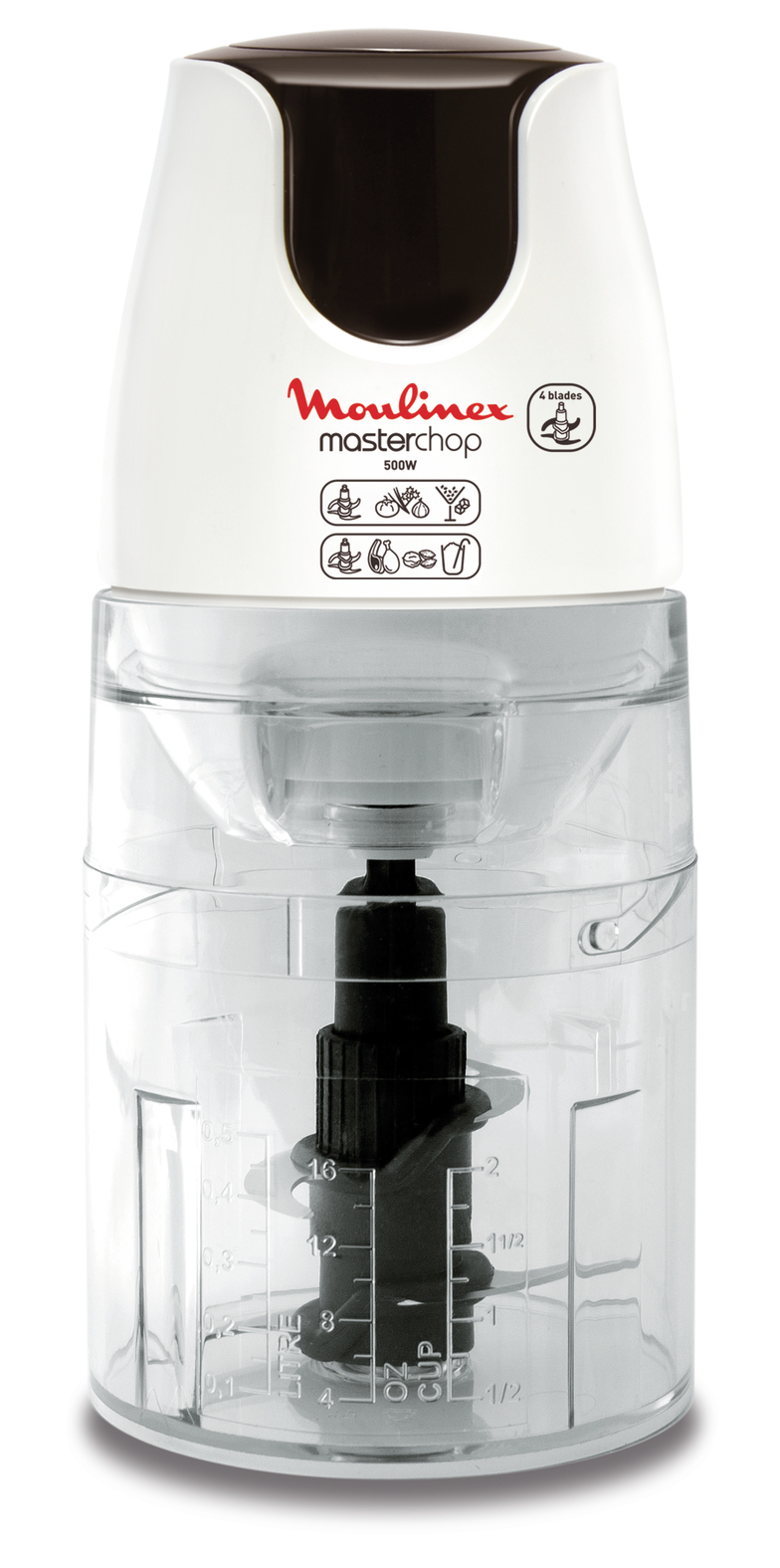 Moulinex DJ450B 0.5 L Black, Grey, White