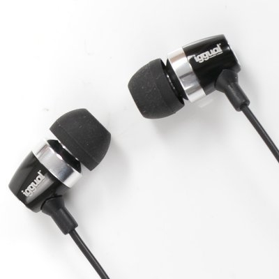 iggual PSI09025 headphones/headset Wired In-ear Black, Silver – image 1