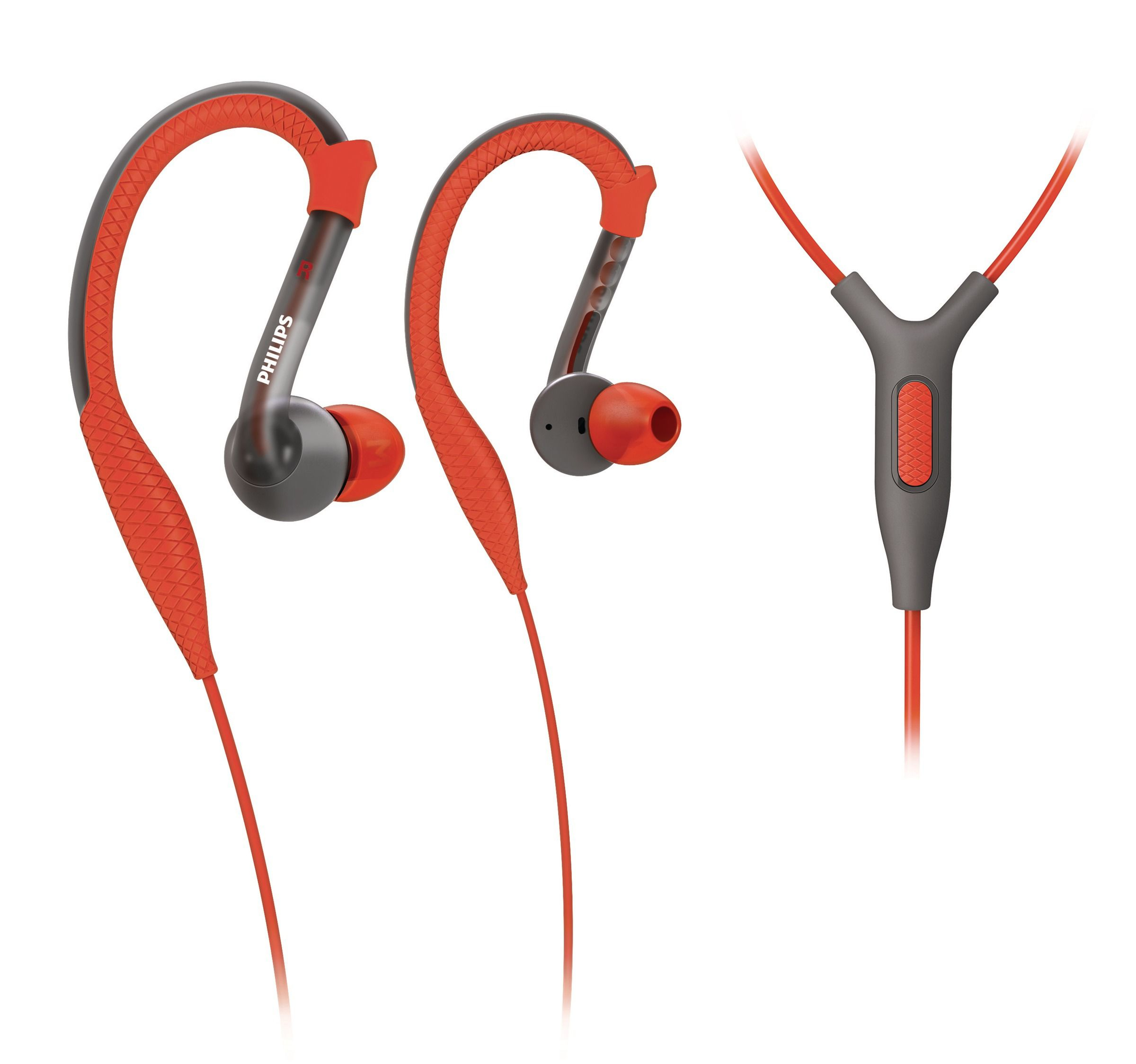Philips SHQ3205/28 headphones/headset Wired Ear-hook Sports Grey, Orange – image 1