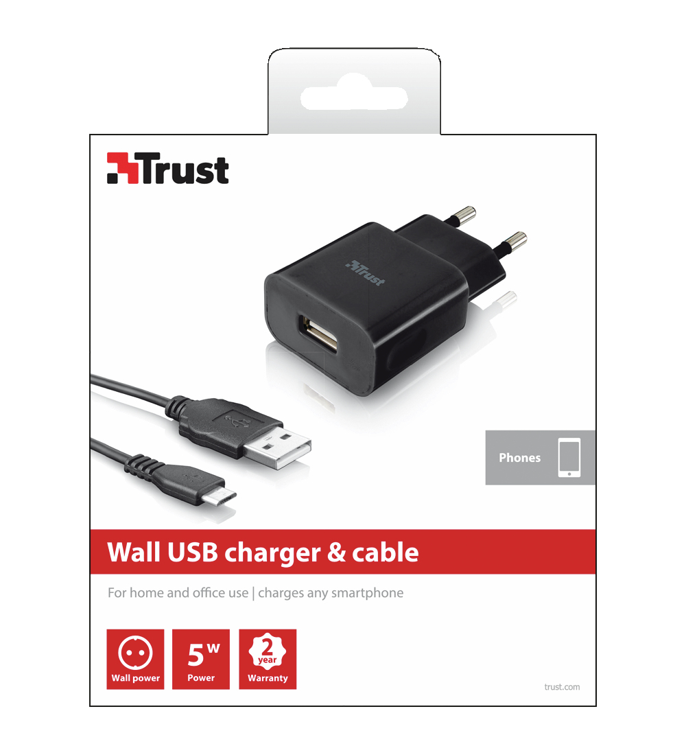 Trust Wall Charger with Micro USB cable – image 3