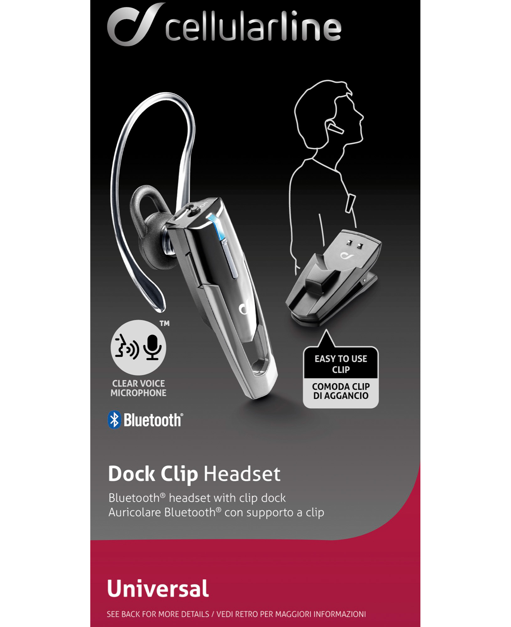 Cellularline Dock Clip Headset - Universal – image 3