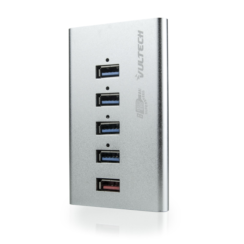 Vultech HU-05USB3 interface hub USB 3.2 Gen 1 (3.1 Gen 1) Type-A 5000 Mbit/s Aluminium, Black – image 3
