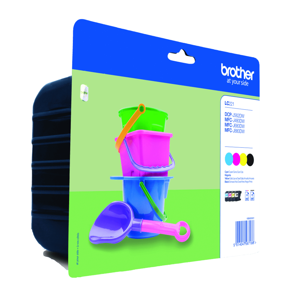 Brother LC-221 ink cartridge 4 pc(s) Original Standard Yield Black, Cyan, Magenta, Yellow – image 2