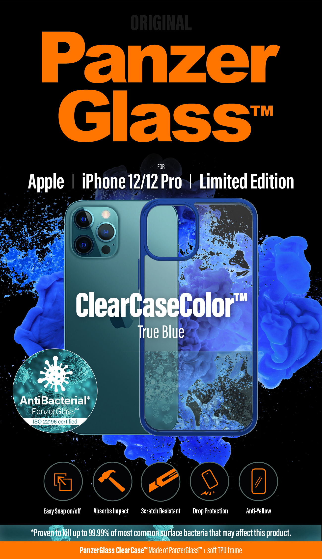 PanzerGlass ® ClearCaseColor™ iPhone 12 | 12 Pro - True Blue Limited Edition – image 9