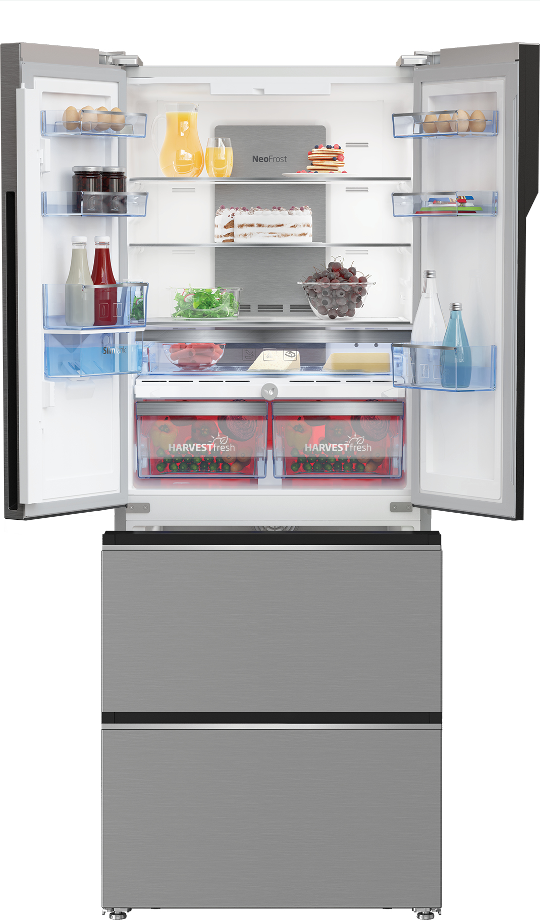 Beko GNE490E30DZXPN side-by-side refrigerator Freestanding – image 4