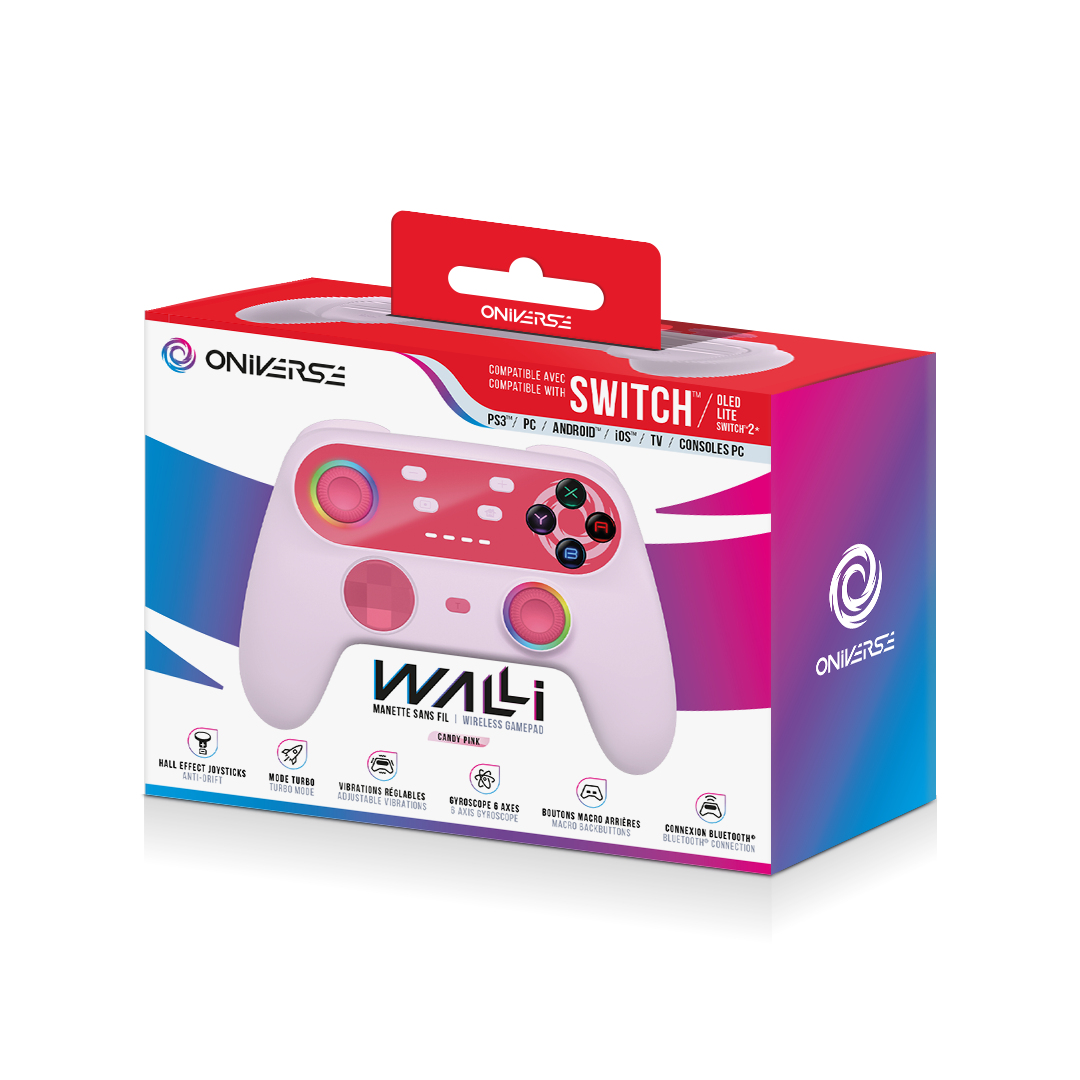 Oniverse Wireless Bluetooth controller Walli - Candy Pink (Nintendo Switch / PC / Mobile) – image 5