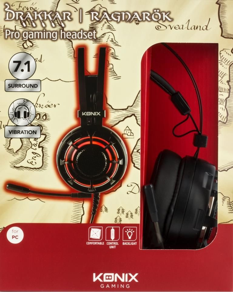 Konix 61881194967 headphones/headset Wired Head-band Gaming Black – image 2
