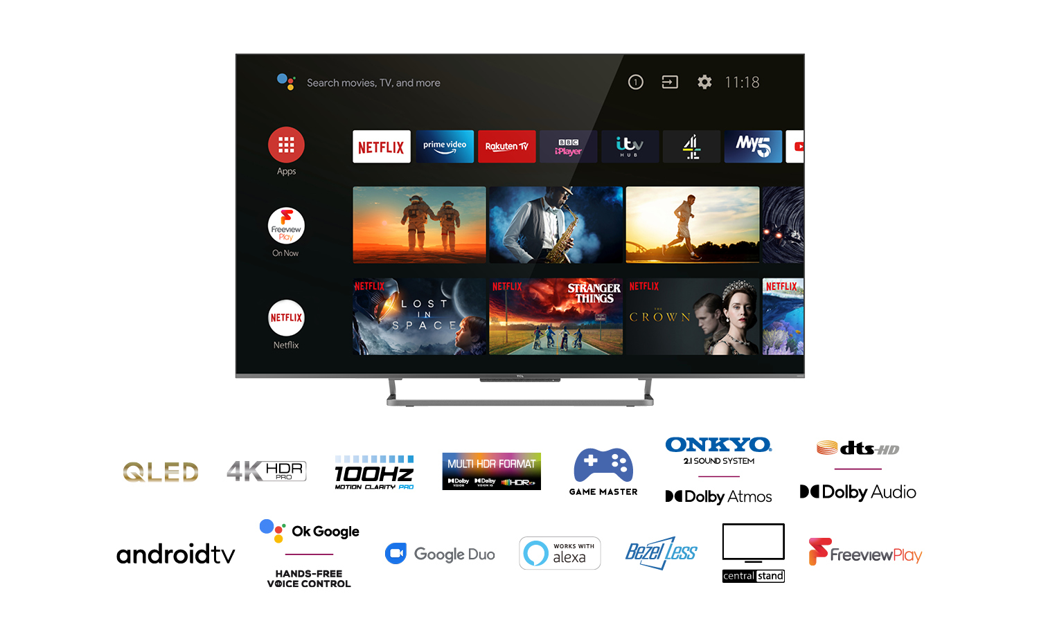 TCL 55C728K TV 139.7 cm (55") 4K Ultra HD Smart TV Wi-Fi Silver – image 7