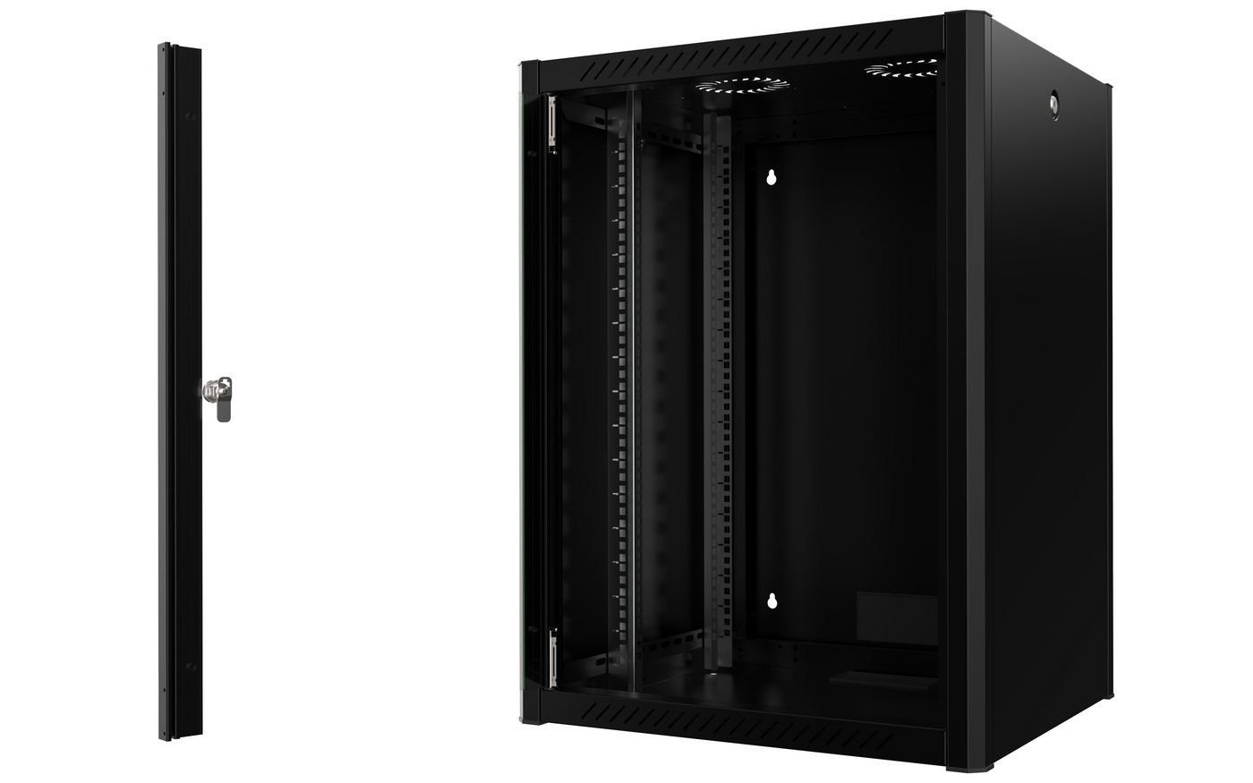 Lanview RWP16U56BL rack cabinet 16U Wall mounted rack Black – image 2