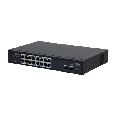 Dahua Technology PoE PFS3218-16GT-135 network switch Unmanaged L2 Gigabit Ethernet (10/100/1000) Power over Ethernet (PoE) Black – image 1