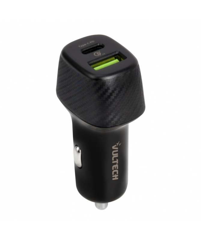 Vultech CA-2QP mobile device charger Headphones, Mobile phone, Smartphone, Tablet Black Cigar lighter Fast charging Auto – image 3