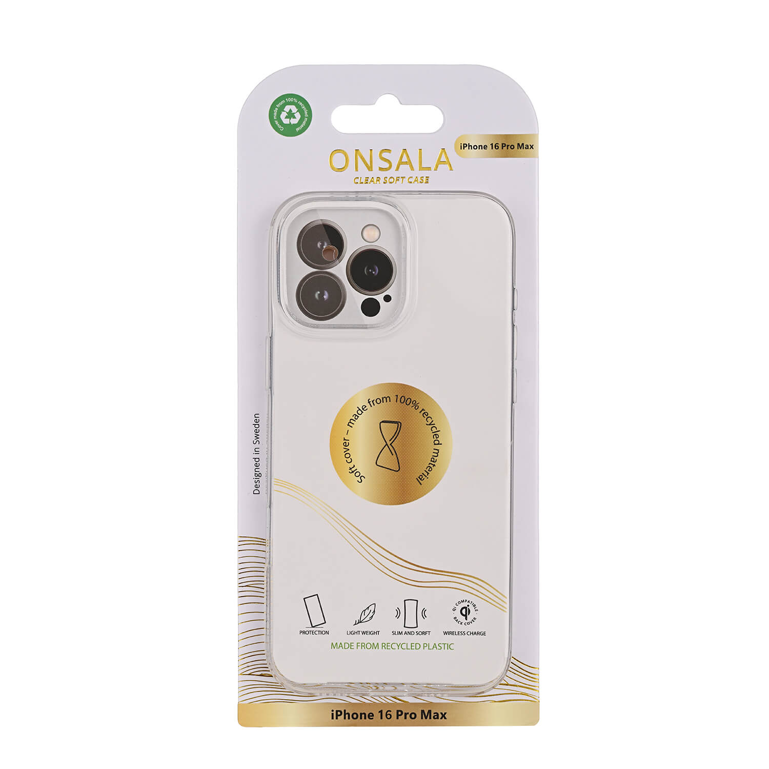 Onsala Phone Case Recycled TPU Transparent - iPhone 16 Pro Max – image 2
