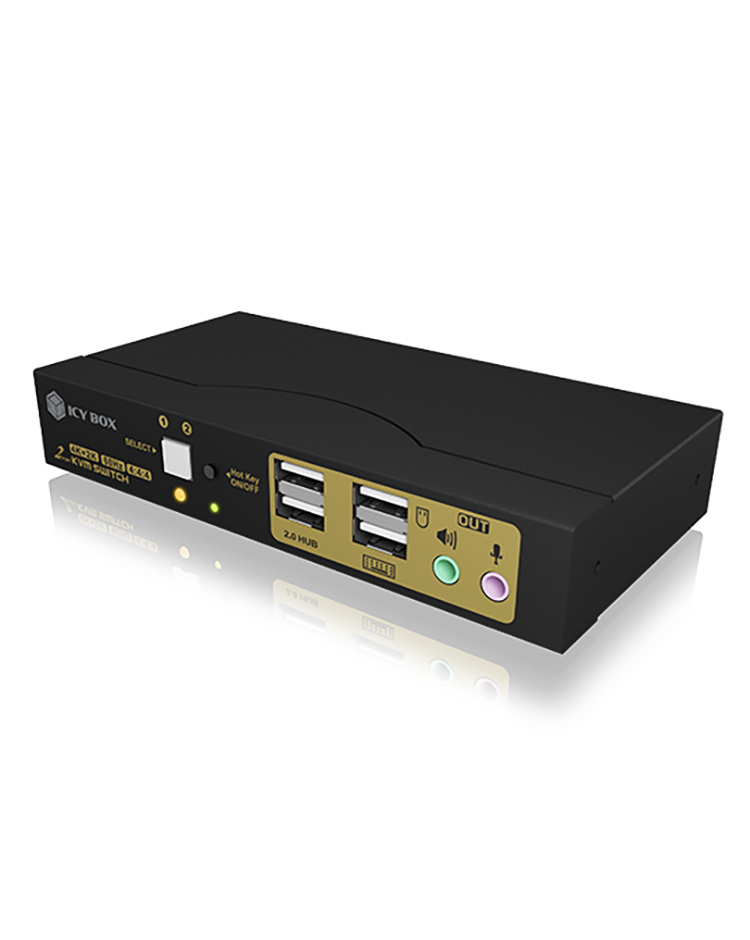 ICY BOX IB-KVM8801-HU2 KVM switch Black – image 2