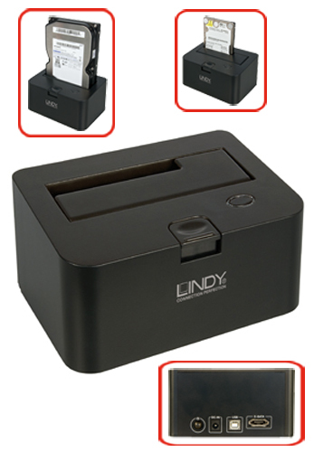Lindy 42865 laptop dock/port replicator Black