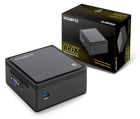 GIGABYTE GB-BXBT-2807-250/4 PC/workstation barebone UCFF Black N2807 BGA 1170 – image 5