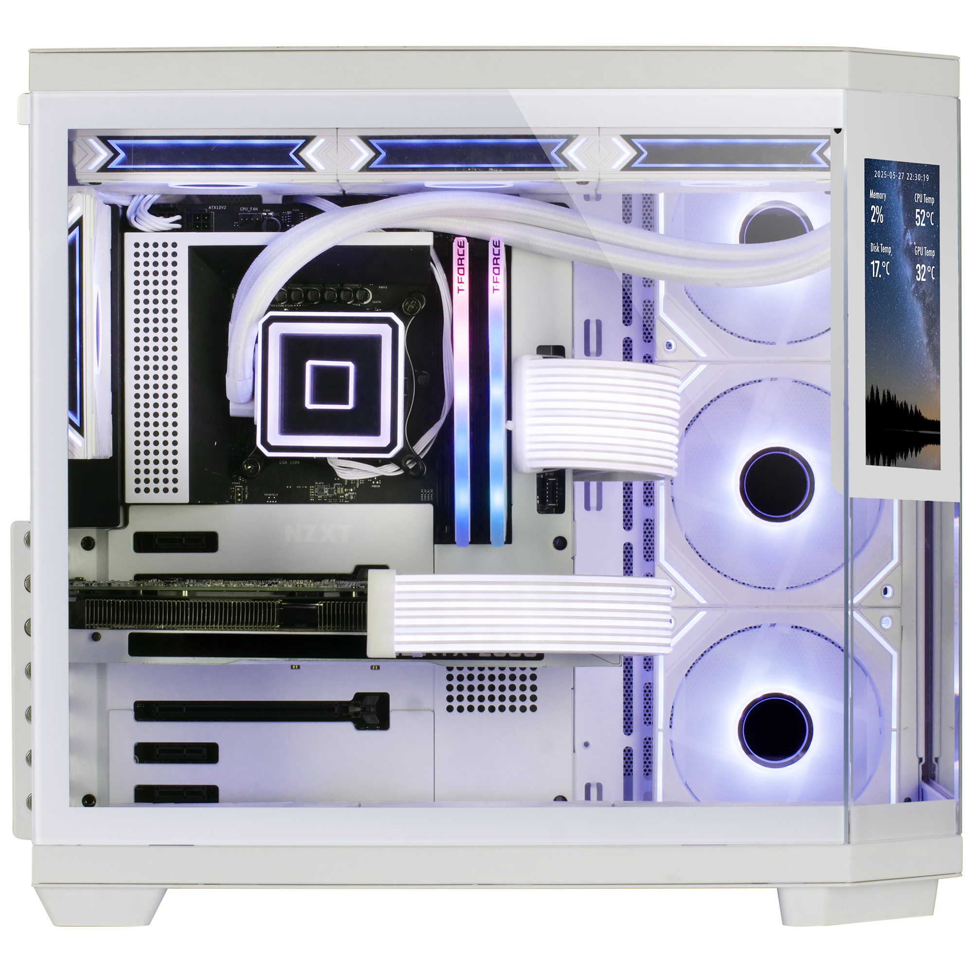 Mars Gaming MC3TCORELCDW computer case Midi Tower White – image 2