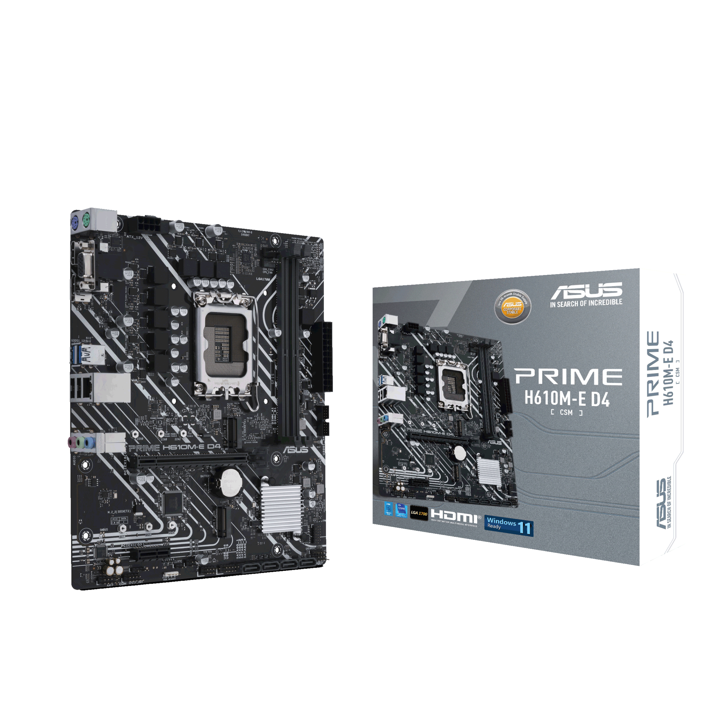 ASUS PRIME H610M-E D4-CSM Intel H610 LGA 1700 micro ATX