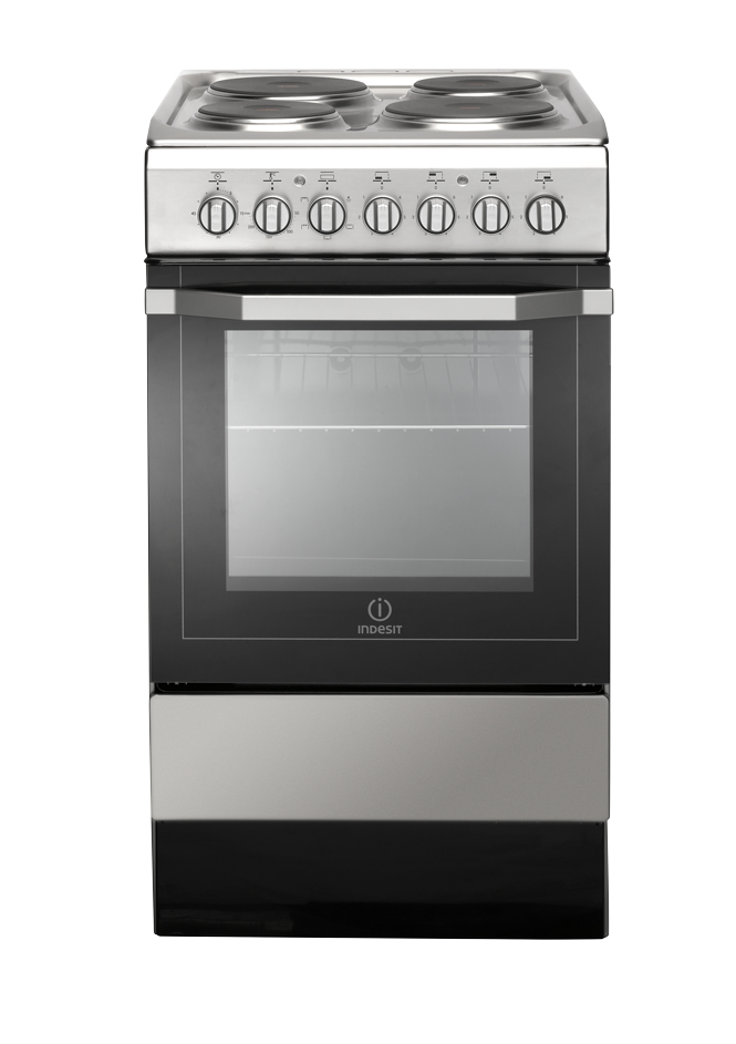 Indesit I5ESH1XUK Freestanding cooker Electric Stainless steel