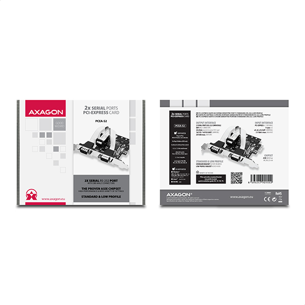 Axagon PCEA-S2 interface cards/adapter Internal Serial – image 7
