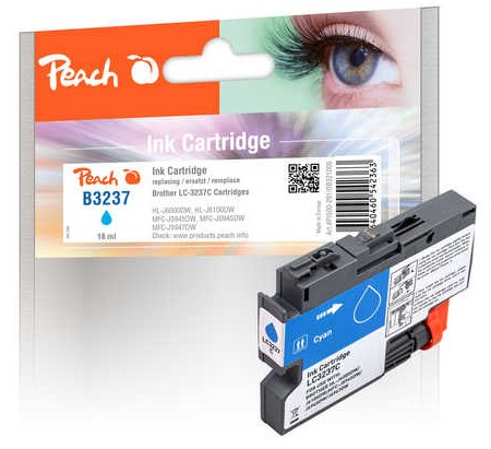 Peach Ink Cartridge cyan, compatible with Brother LC-3237C