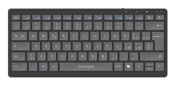 Vultech KEY-601WBT tastiera Ufficio USB + RF Wireless …